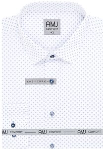 Pánská funkční košile s dlouhým rukávem AMJ Comfort VDE 1345 bílo-modrá