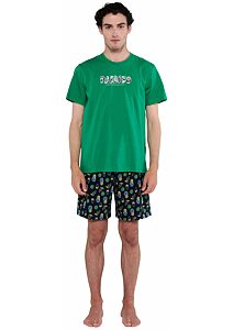 Pánské pyžamo Vamp s krátkými rukávy 20661