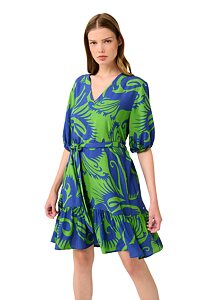 Letní šaty Vamp z popelínu s potiskem Sea Life 22420 green jolly