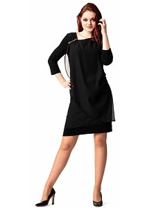 Noblesné dámske šaty Fashion Mam 007 čierne