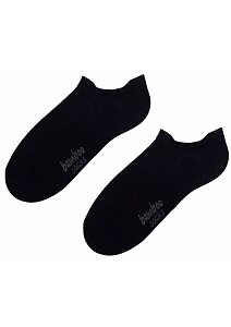Nízké kotníčkové ponožky do tenisek Steven s bambusem 094 černé