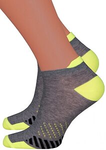 Kotníčkové sportovní ponožky Steven 85050 neon žlutá