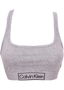 Sportovní Calvin Klein Bralette Reimagined Heritage QF6768E šedý melír