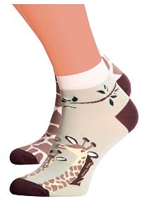Kotníčkové dámské ponožky More 19034 žirafa