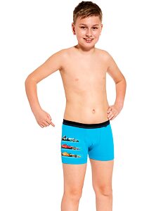 Chlapecké boxerky Cornette Young Race tyrkys