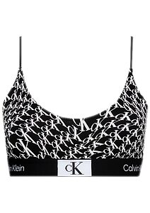 Calvin Klein String Bralette Ck96 QF7216E černobílá