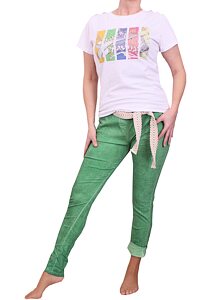 Volnočasové dámské kalhoty 21059 zelené