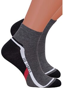 Sportovní kotníčkové ponožky Steven 209054 šedé