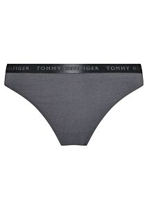 Dámská bavlněná tanga Tommy Hilfiger UW0UW04480 šedá
