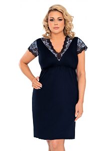Noční košilka s krajkou Donna Deborah navy