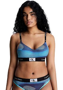 Podprsenka Calvin Klein Bralette collection 1996 QF7218E tyrkys vzor
