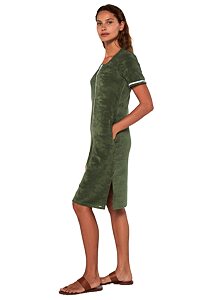 Vamp - Jednobarevné šaty s krátkými rukávy 20550