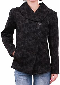 Dámsky kabátik Fashion Mami 694 čiernošedý