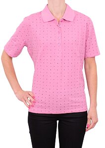 Pink polokošile s krátkým rukávem 
