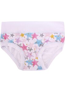 Dievčenské nohavičky s hviezdičkami Emy Bimba B2333 biele