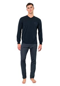 Bavlněné pánské pyžamo Vamp! Marlon 17602 blue salute