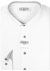 Bílá klasická pánská košile AMJ Classic JDR 018/34