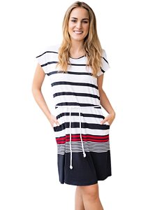 Plážové dámské šaty Triola 65001 navy pruh