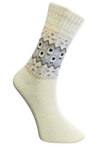 Thermo ponožky s ovčí vlnou merino Matex M499 Mia cream