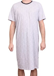 Bavlněná noční košile pro muže Pleas 180820 šedá