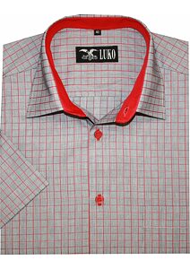 Pánska košeľa Luko 144104 - červená kocka červená kostička