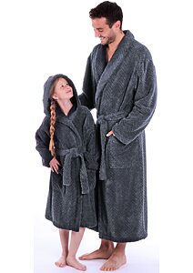 Pánský hřejivý s šálovým límcem župan Vestis Athena antracit