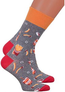 Pánské vzorované ponožky More 232079 šedé hranolky