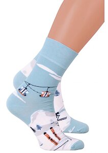 Pánské ponožky s obrázky More 53079 s lyžařem