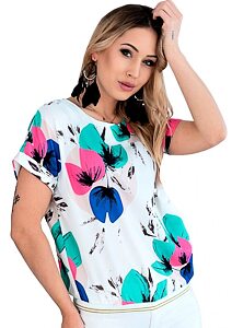 Dámská halenka M. Hajdan 1178 listy multicolor