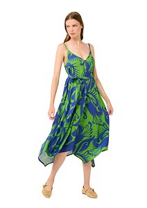 Letní šaty Vamp z popelínu 22423 green jolly