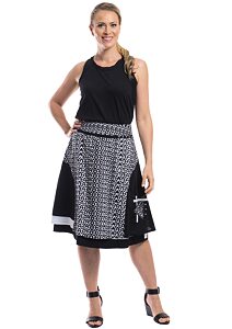 Obojstranná sukne Orientique 11503 čiernobiela