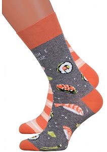 Dámske ponožky More 34078 sivé sushi
