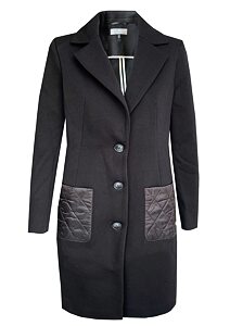 Elegantní černý kabát pro ženy Kenny S. 393941