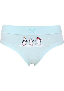Dámské kalhotky s tučňáky Andrie PS 2947 mint