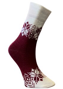 Ponožky s ovčí vlnou Matex Ariel 872 bordo