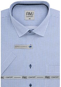 Elegantní košile pro muže AMJ Comfort Slim VKSBR 1434 bílo-modrá