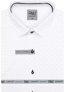 Pánska košeľa s krátkym rukávom AMJ Comfort VKBR 1226 bielo-čierna
