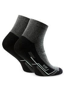 Kotníčkové ponožky pro muže Steven 262054 černo-šedé