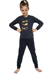 Dlouhé pyžamo pro kluky Cornette Kids Road 2 tm.jeans