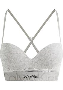 Calvin Klein Bralette Embossed Icon QF6991E šedý melír