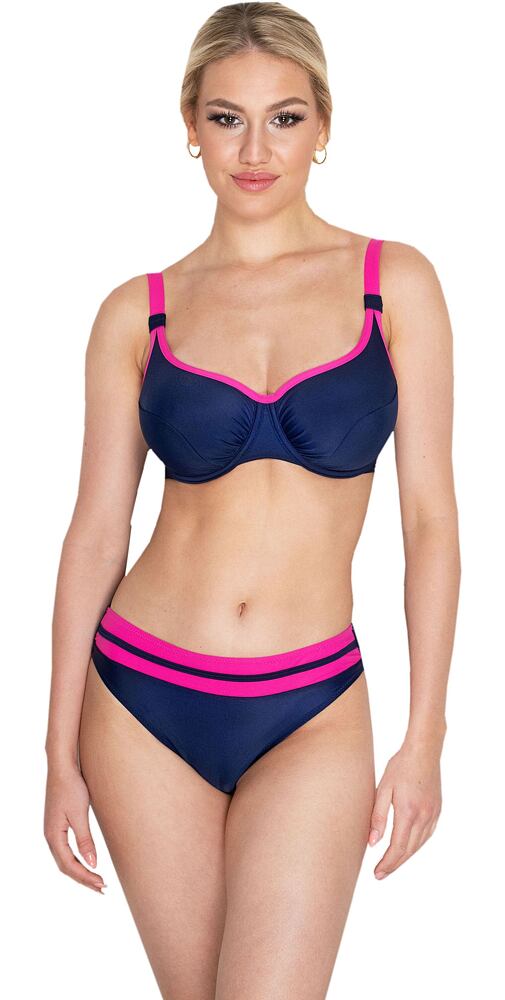 Elegantní dvoudílné plavky bez výztuže Timo 820622 navy