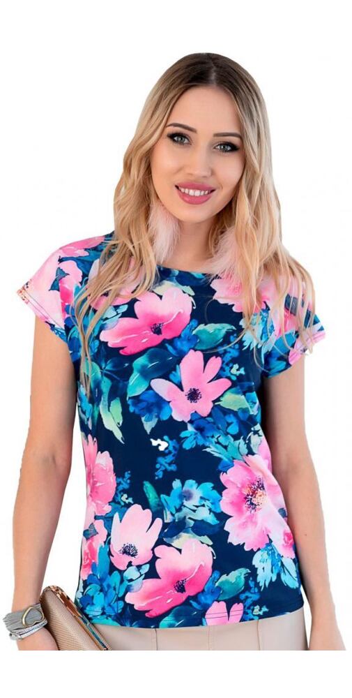 Květovaná halenka M. Hajdan 1180 navy květy