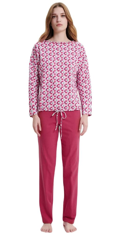 Vamp - Pyžamo s hladkými kalhotami 19138