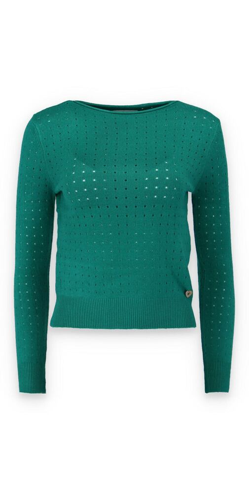 Trendy svetr s kulatým výstřihem pro ženy GJ90009D zelený