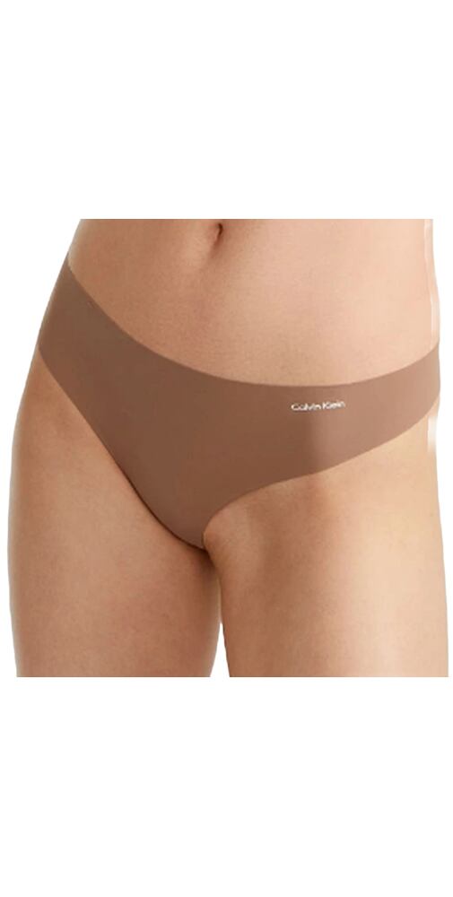 Tanga laserem střižené Calvin Klein QD5147E mocca