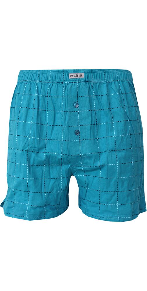 Pánské bavlněné trenky s moderním vzorem Andrie PS 5881 laguna