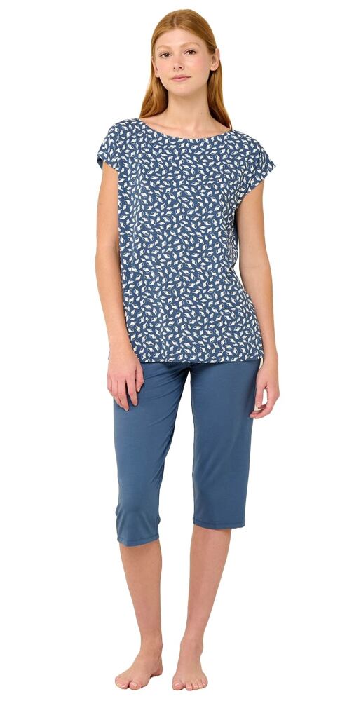 Dámské pyžamo s mořským potiskem Vamp 22050 blue raf