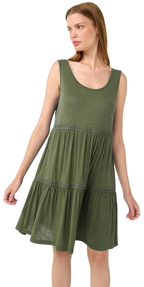 Dámské letní šaty na ramínka Vamp 22501 green olive