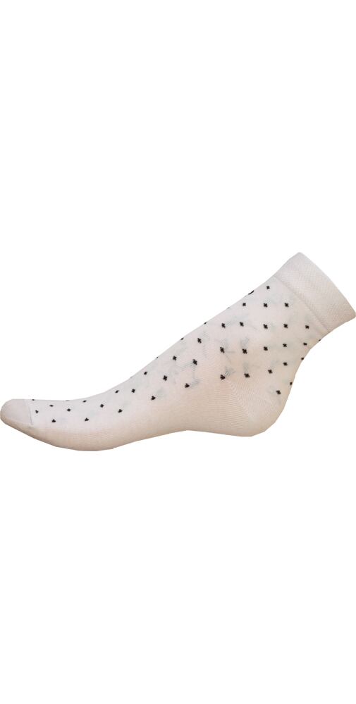 Ponožky DVJ dětské tečky - bílá