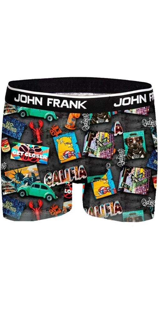 Boxerky pro muže s barevným potiskem John Frank 343 mural